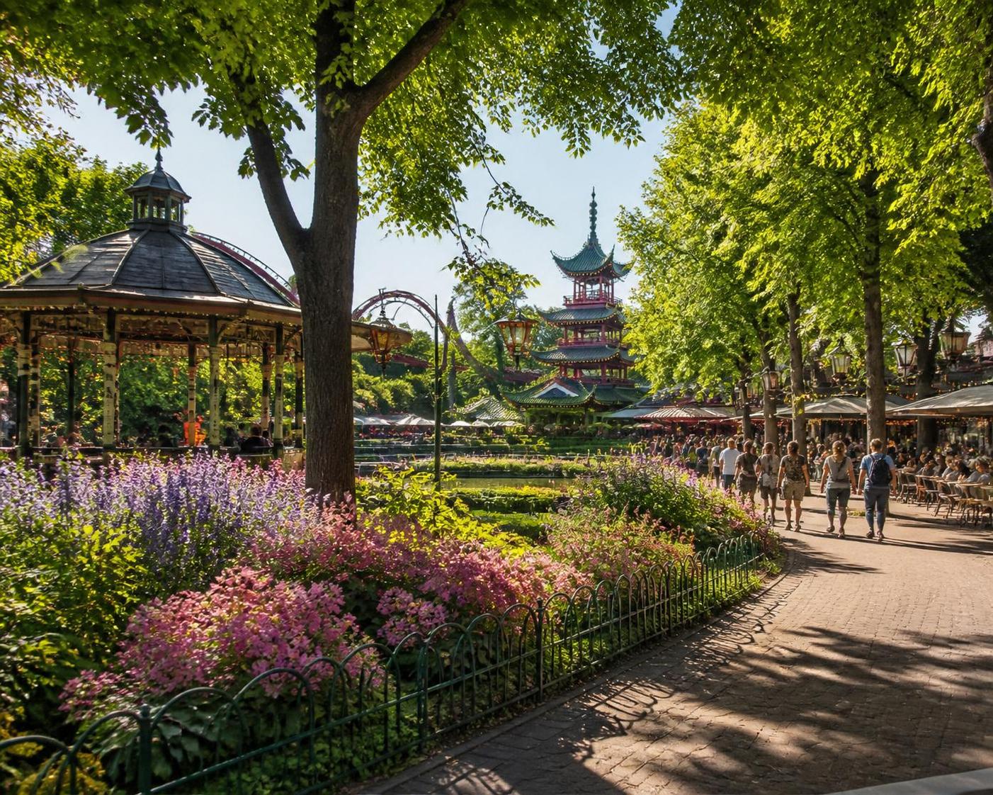 découvrez les jardins de tivoli à copenhague, un lieu magique où la nature luxuriant rencontre des spectacles captivants pour une expérience inoubliable en famille ou entre amis.