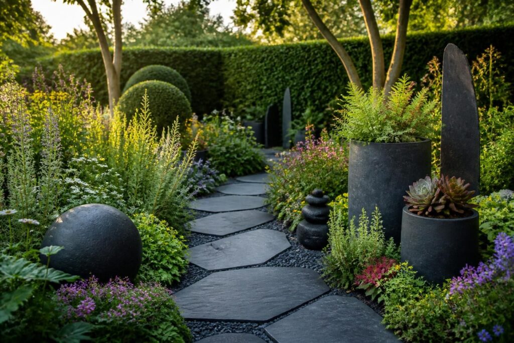 Idée déco jardin avec ardoise : sublimer vos espaces verts naturellement