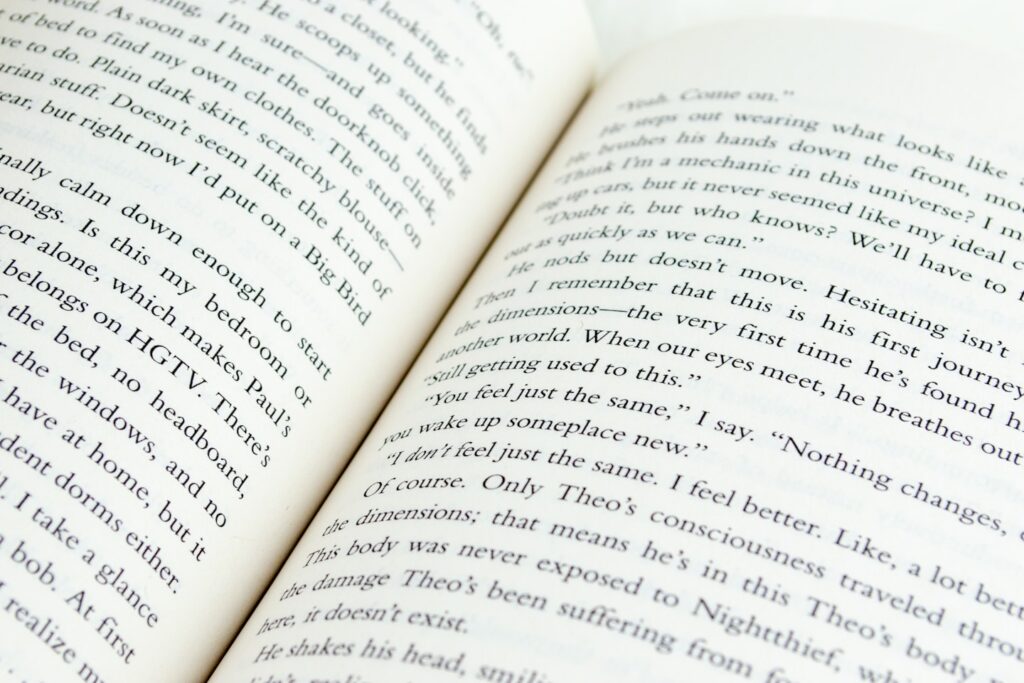 open white book