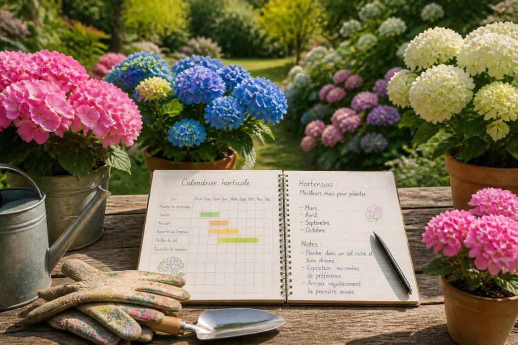 découvrez le calendrier idéal pour planter vos hortensias et assurer une floraison abondante et réussie tout au long de la saison.