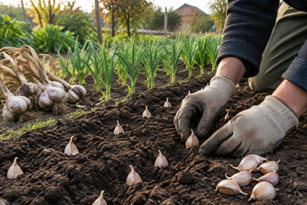 Quand planter de l&rsquo;ail pour des têtes bien formées au potager
